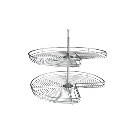 Rev-A-Shelf Steel, Silver, 32 in W, 26 in H, 32 in D, 32 in L, Silver 5472-32 CR